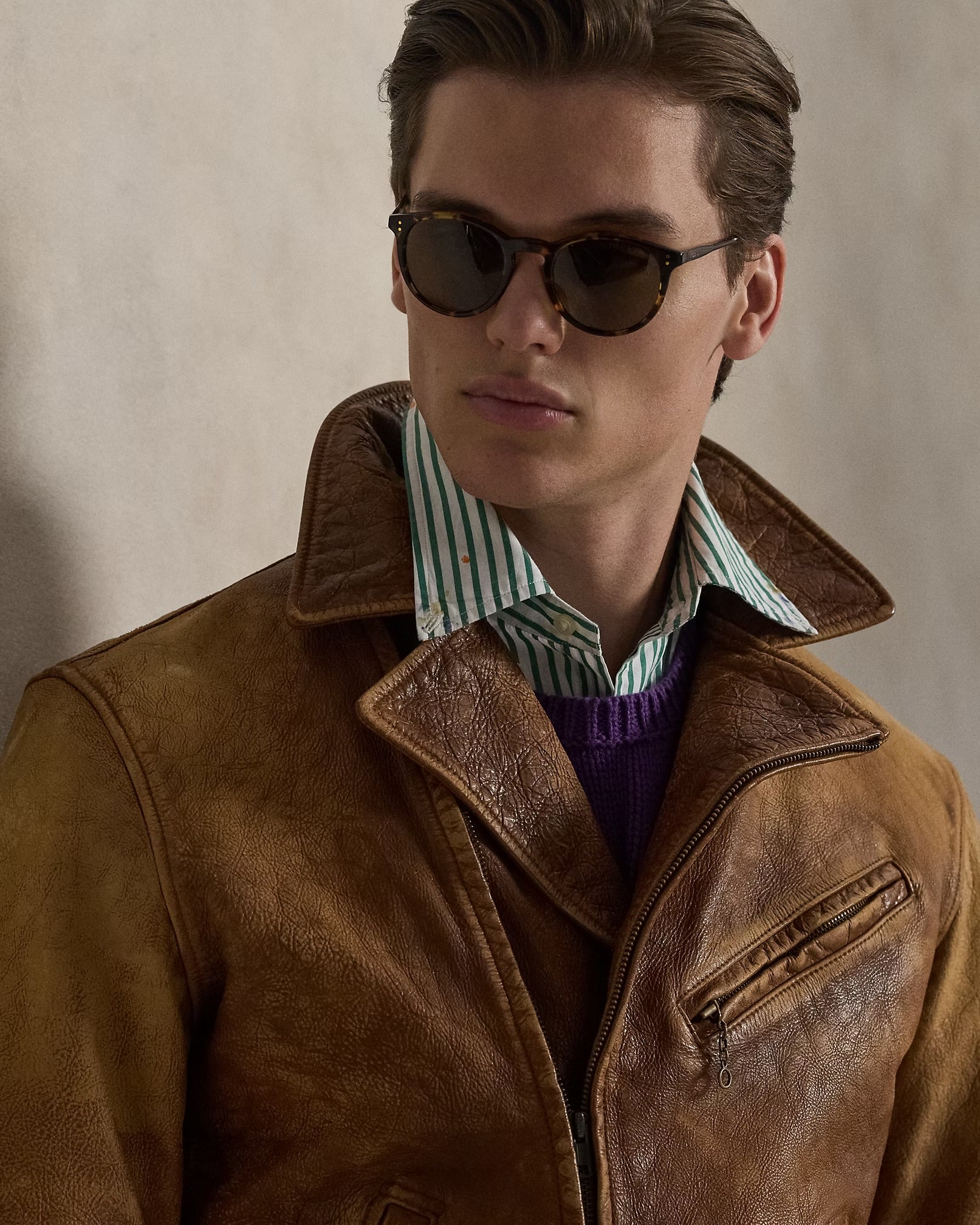 Polo Ralph Lauren - Leather Newsboy Jacket - Image 6