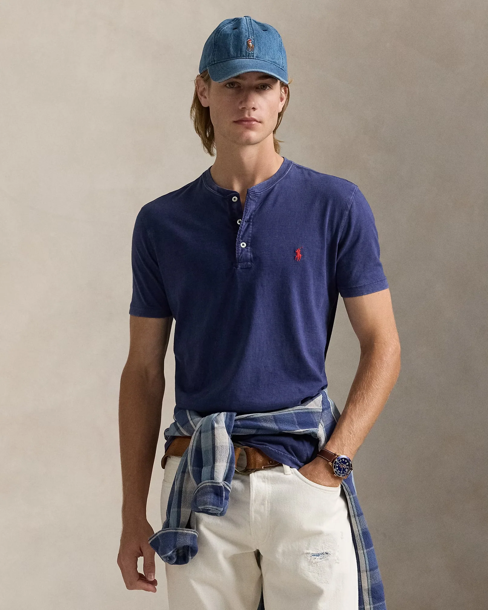 Polo Ralph Lauren- Slub Jersey Short-Sleeve Henley Shirt - Image 2