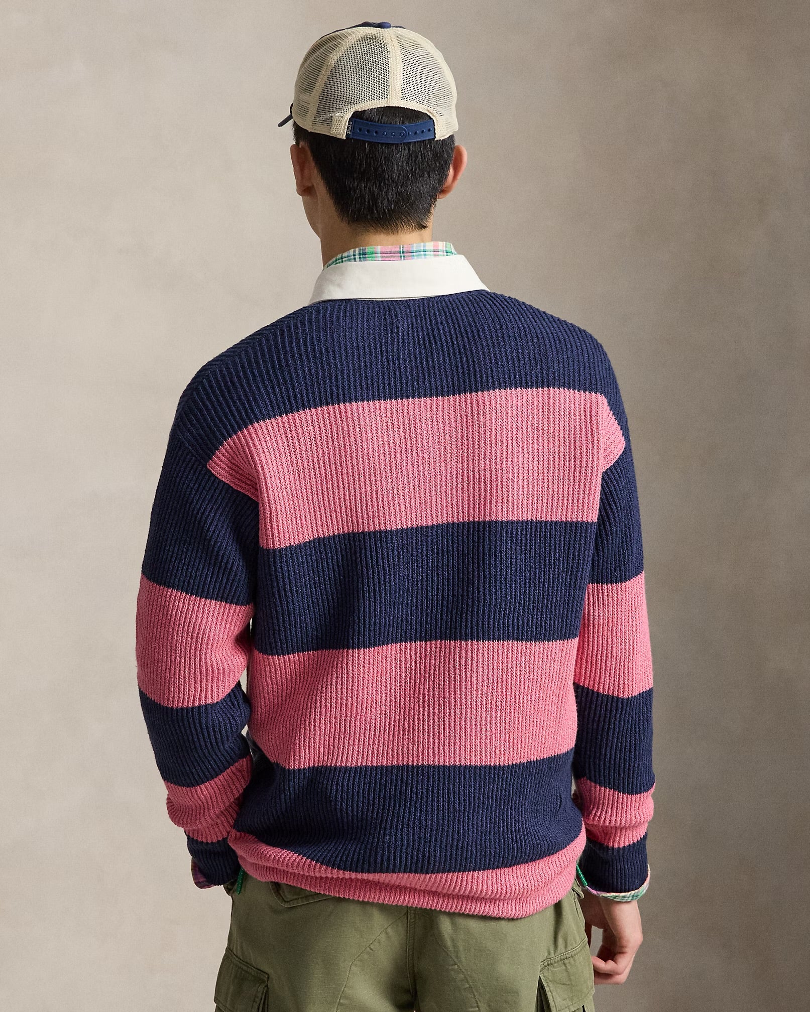 Polo Ralph Lauren - Striped Linen-Cotton Rugby Sweater - Image 3