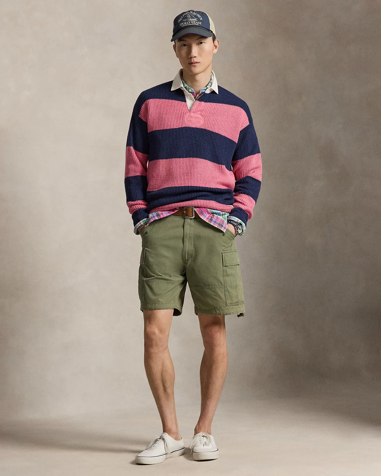 Polo Ralph Lauren - Striped Linen-Cotton Rugby Sweater - Image 4