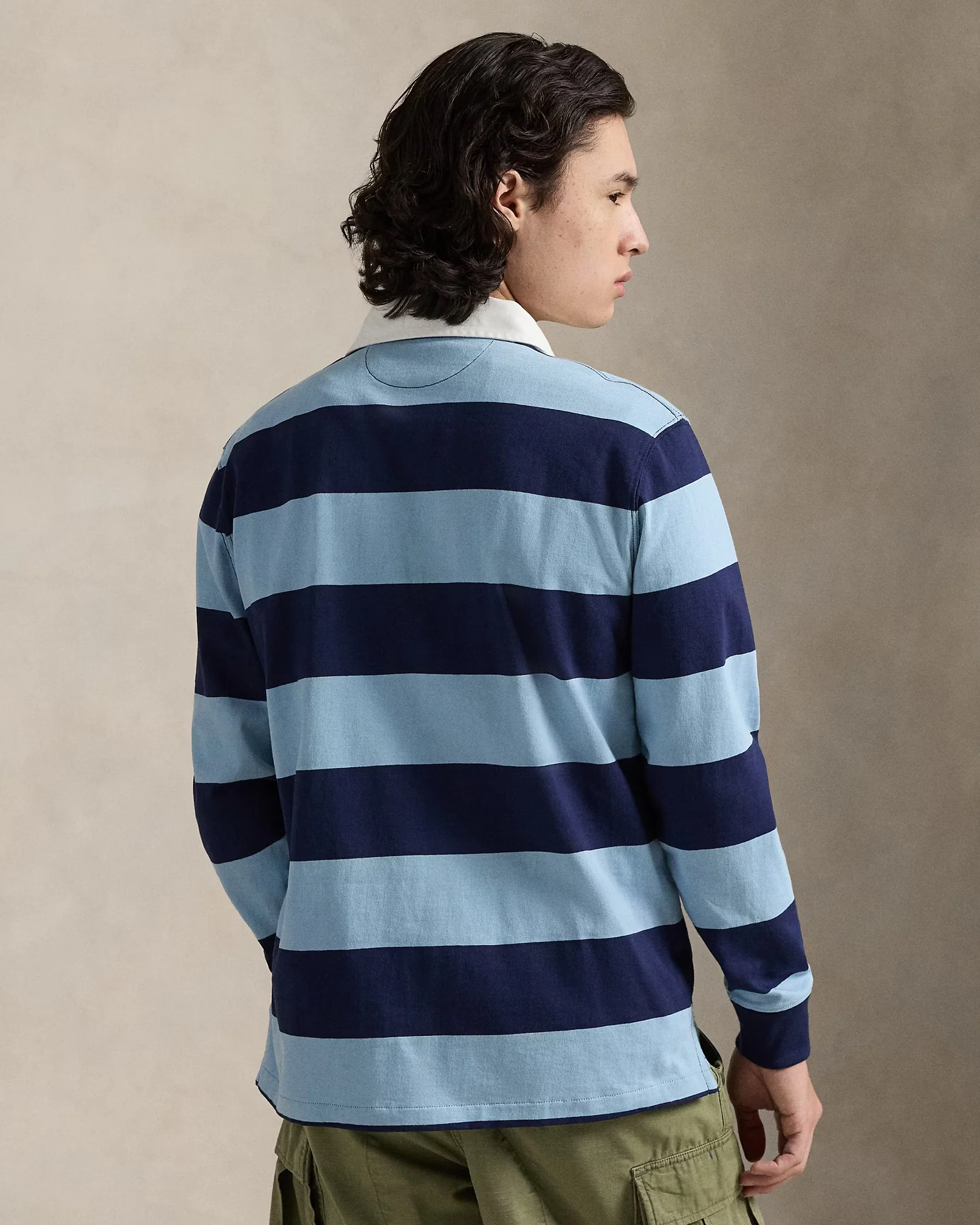 Polo Ralph Lauren - The Iconic Rugby Shirt in Powder Blue and Newport Navy - Image 3
