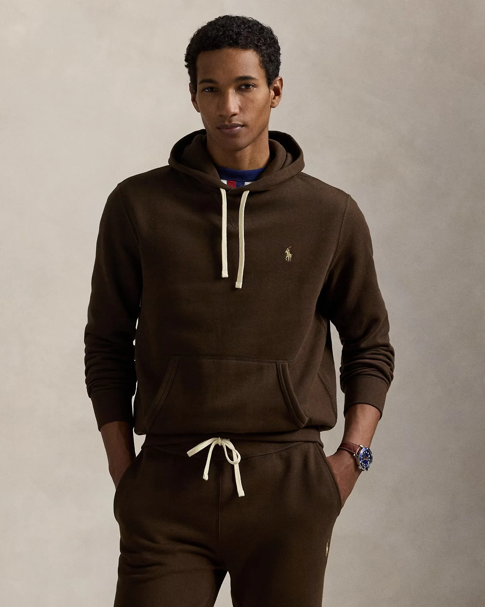 Polo Ralph Lauren - The RL Fleece Hoodie in Nutmeg Brown - Image 2