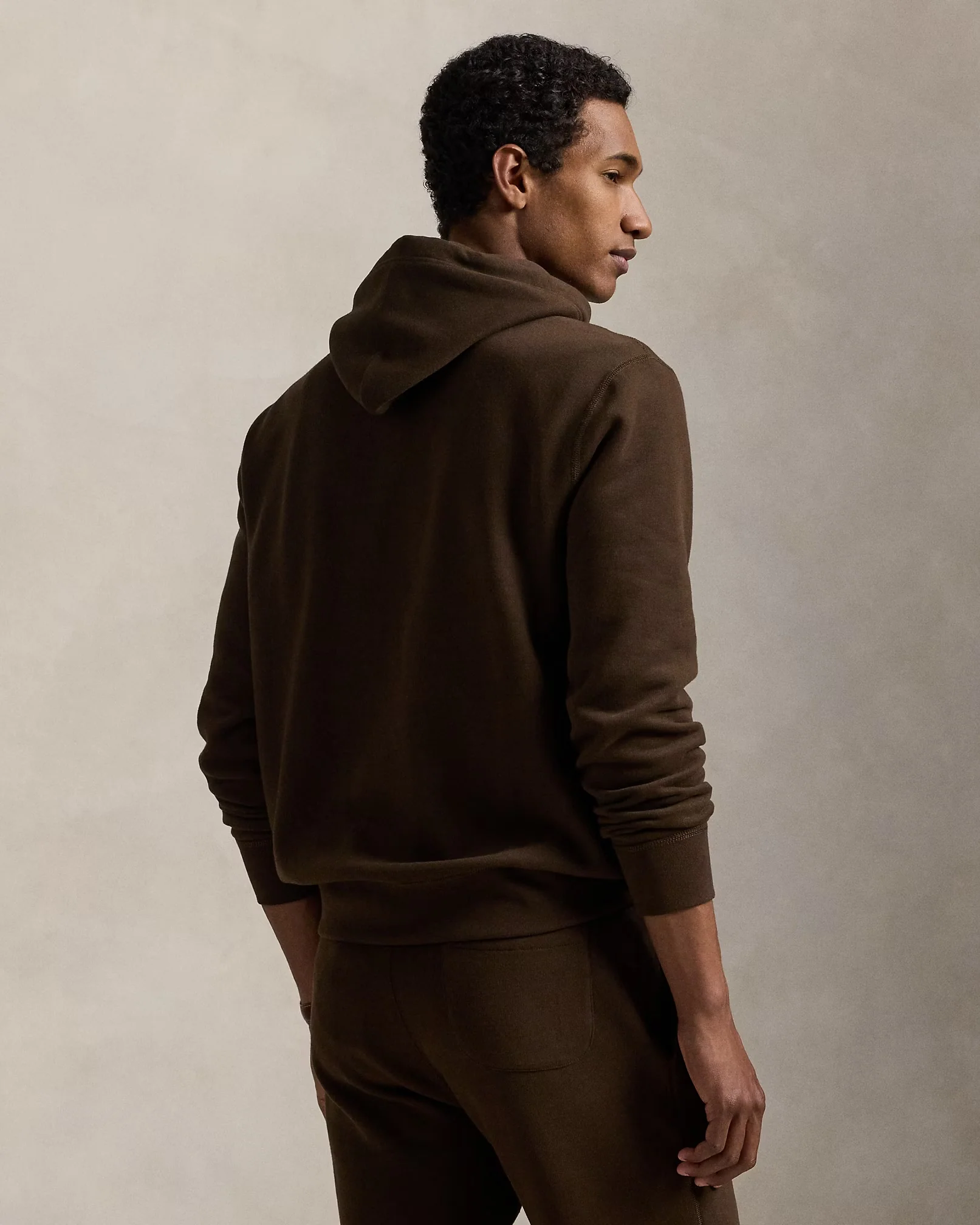 Polo Ralph Lauren - The RL Fleece Hoodie in Nutmeg Brown - Image 3