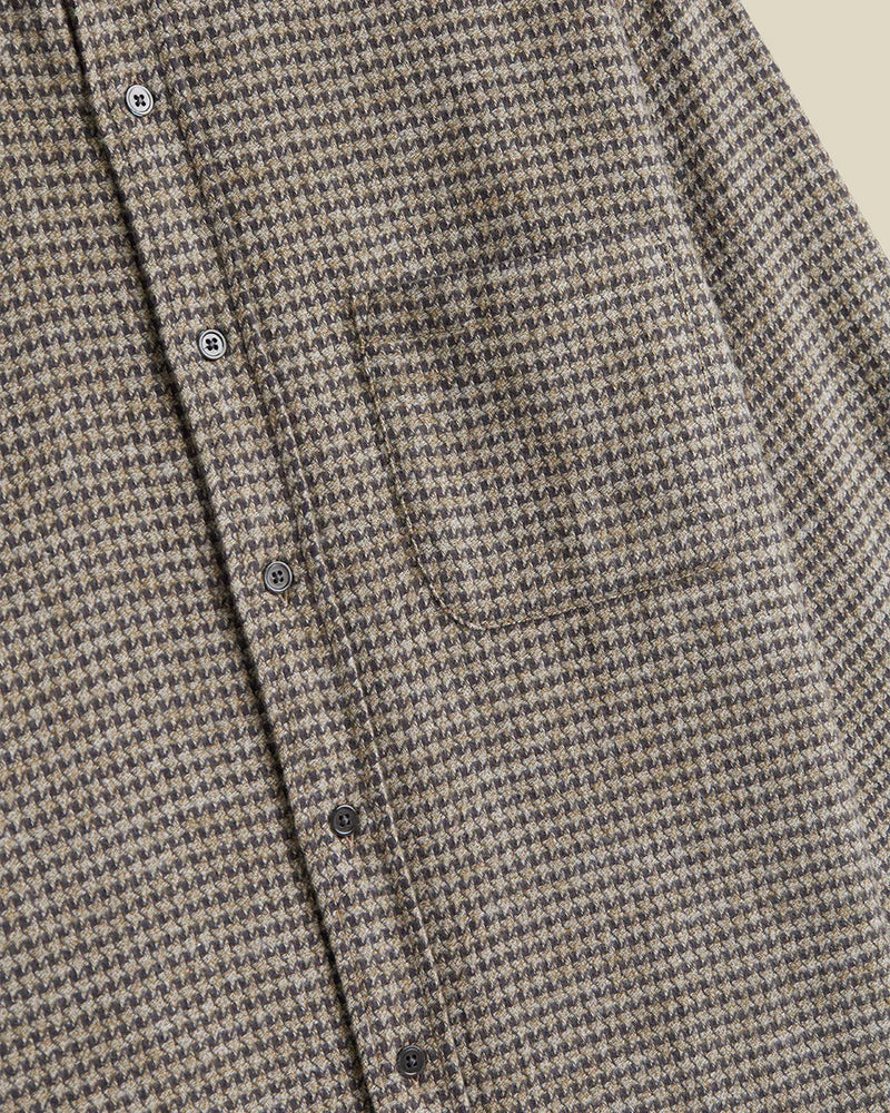 Portuguese Flannel - Abstract Pied Poule in Charcoal - Image 3