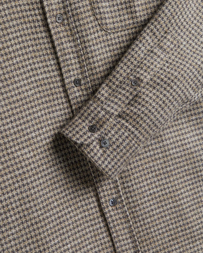 Portuguese Flannel - Abstract Pied Poule in Charcoal - Image 4