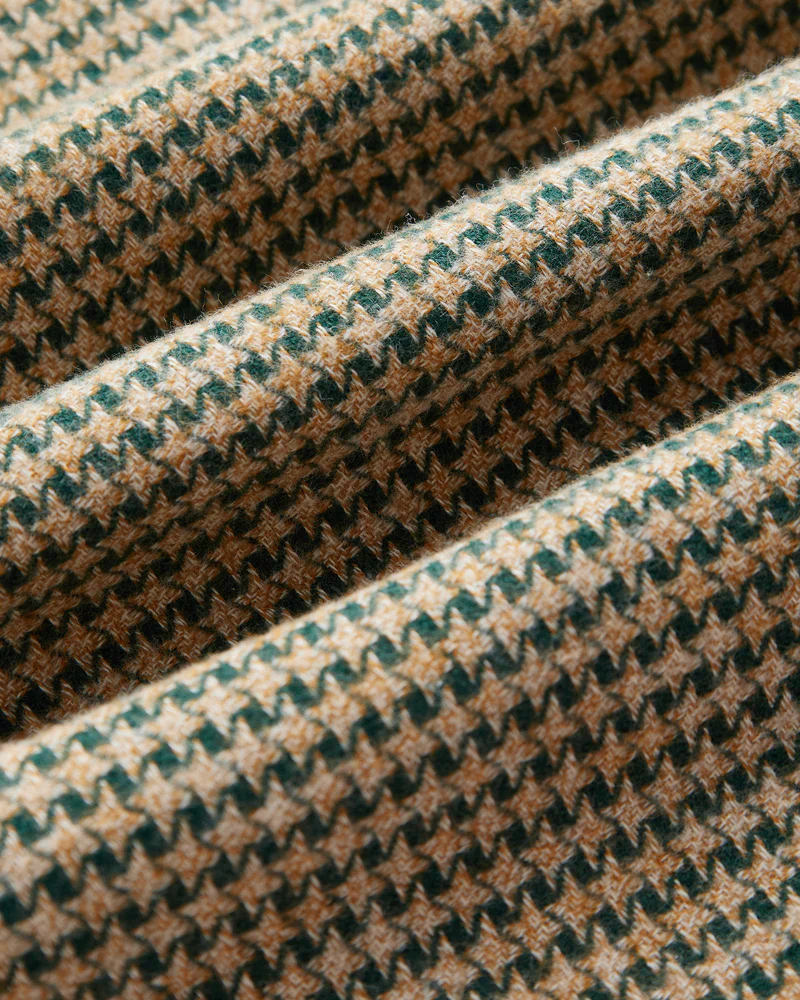 Portuguese Flannel - Abstract Pied Poule in Green - Image 5