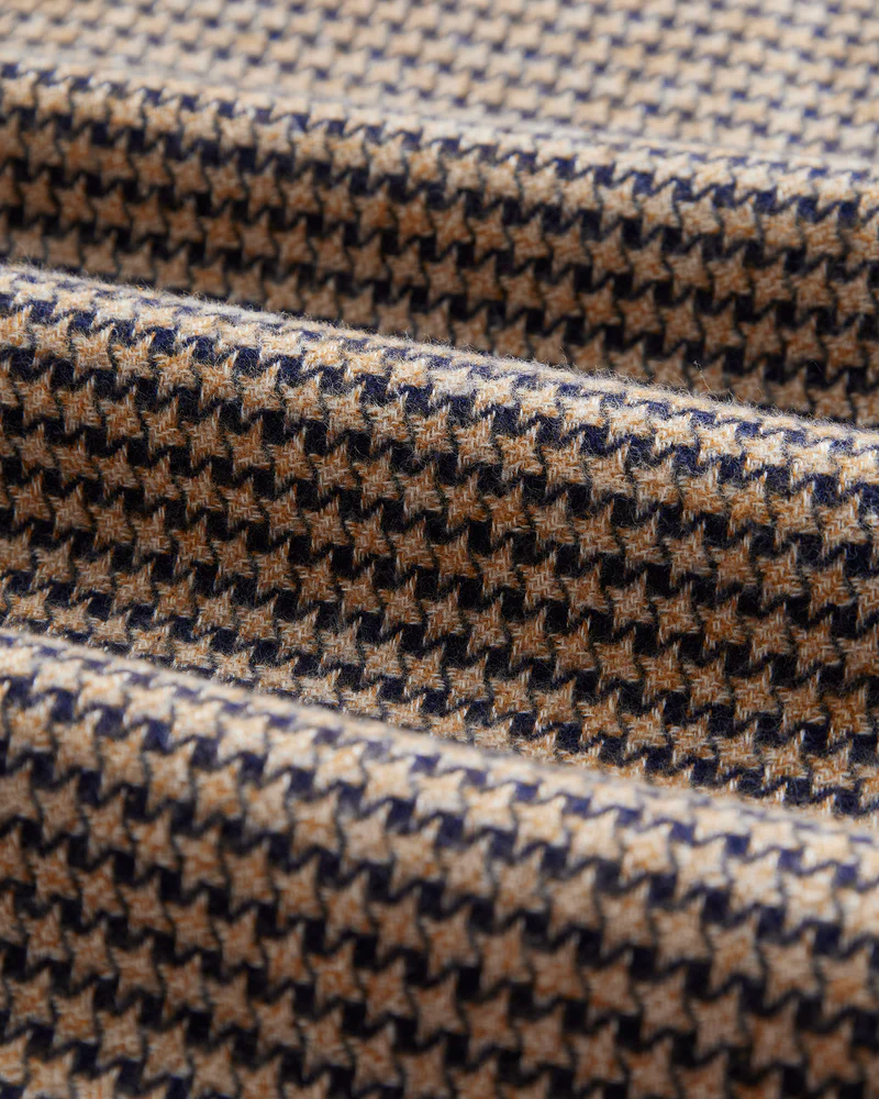 Portuguese Flannel - Abstract Pied Poule in Navy - Image 5