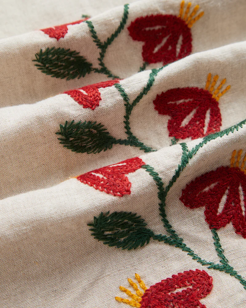 Portuguese Flannel - Branch Embroidery Camp Collar - Image 4