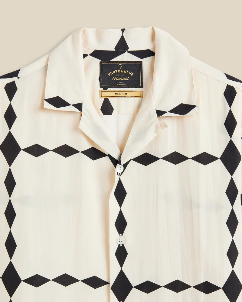 Portuguese Flannel - Diamonds in Black - Image 2