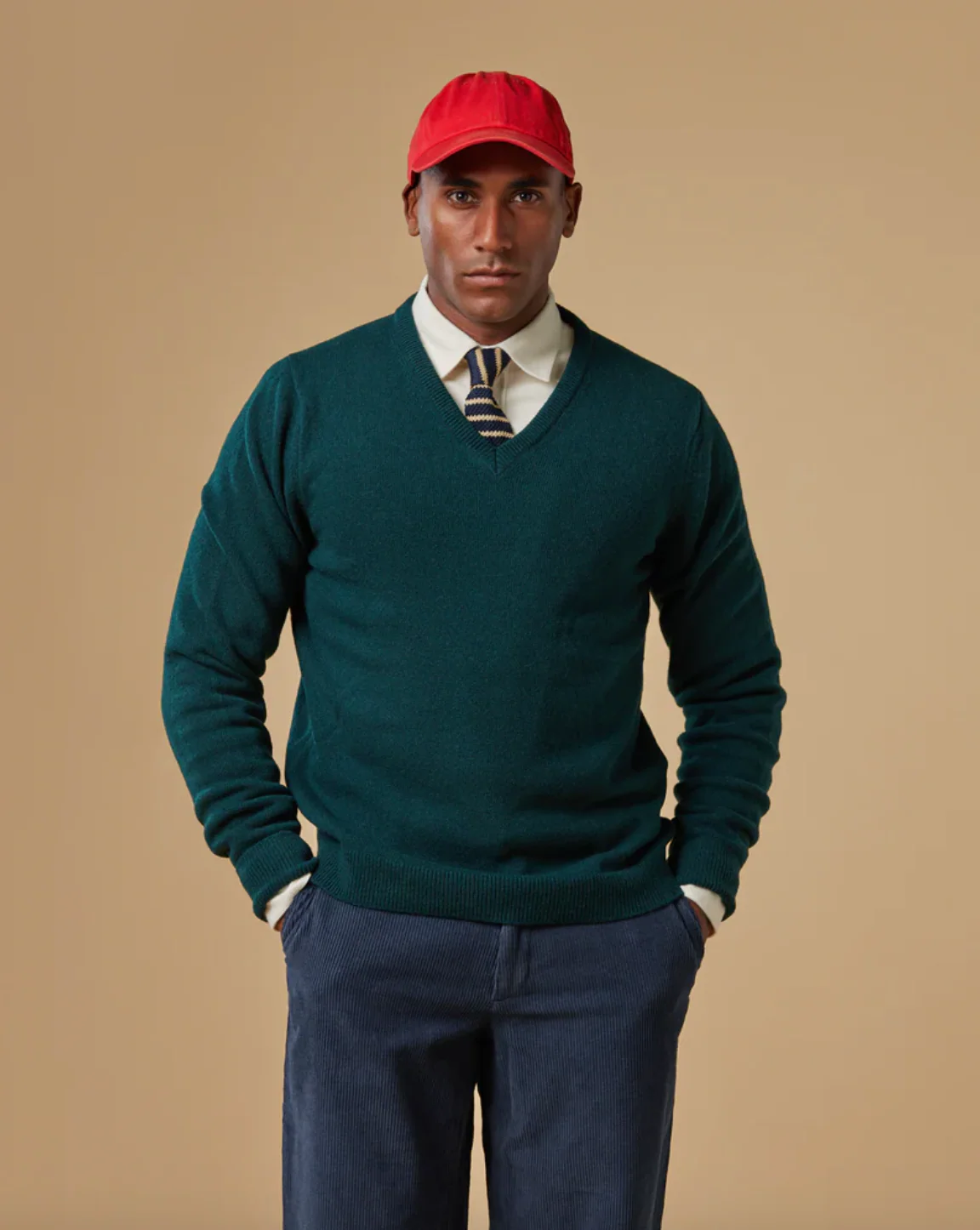 Portuguese Flannel- Extra Fine Merino Wool Sweater Vneck - Image 3