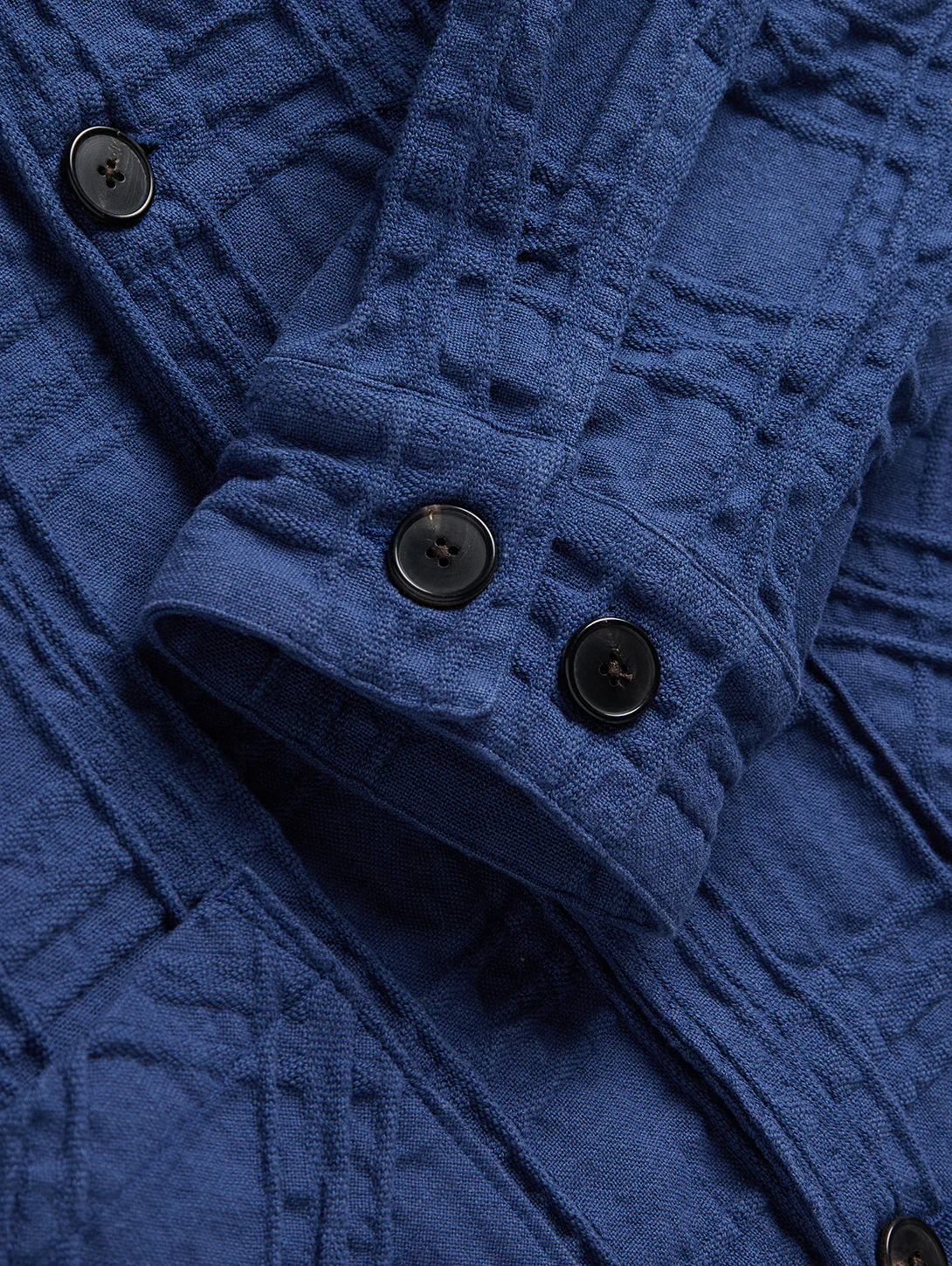 Portuguese Flannel - Legacy Jacket in Blue Embossed Plaid - Image 4