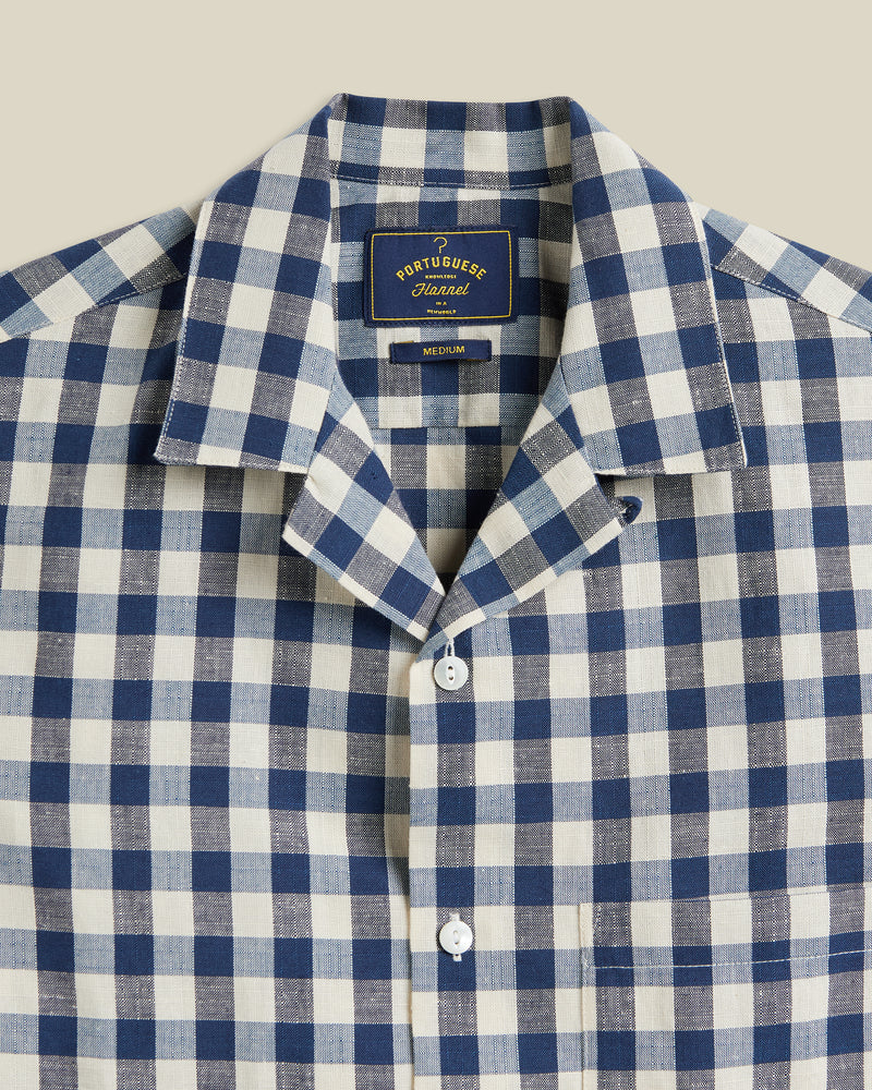 Portuguese Flannel - Midwest Camp Collar in Wide Gingham - Image 2