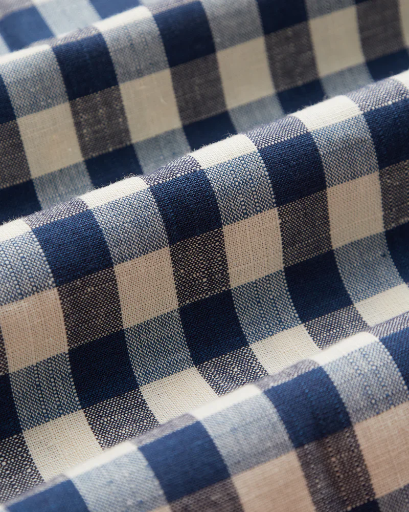 Portuguese Flannel - Midwest Camp Collar in Wide Gingham - Image 4