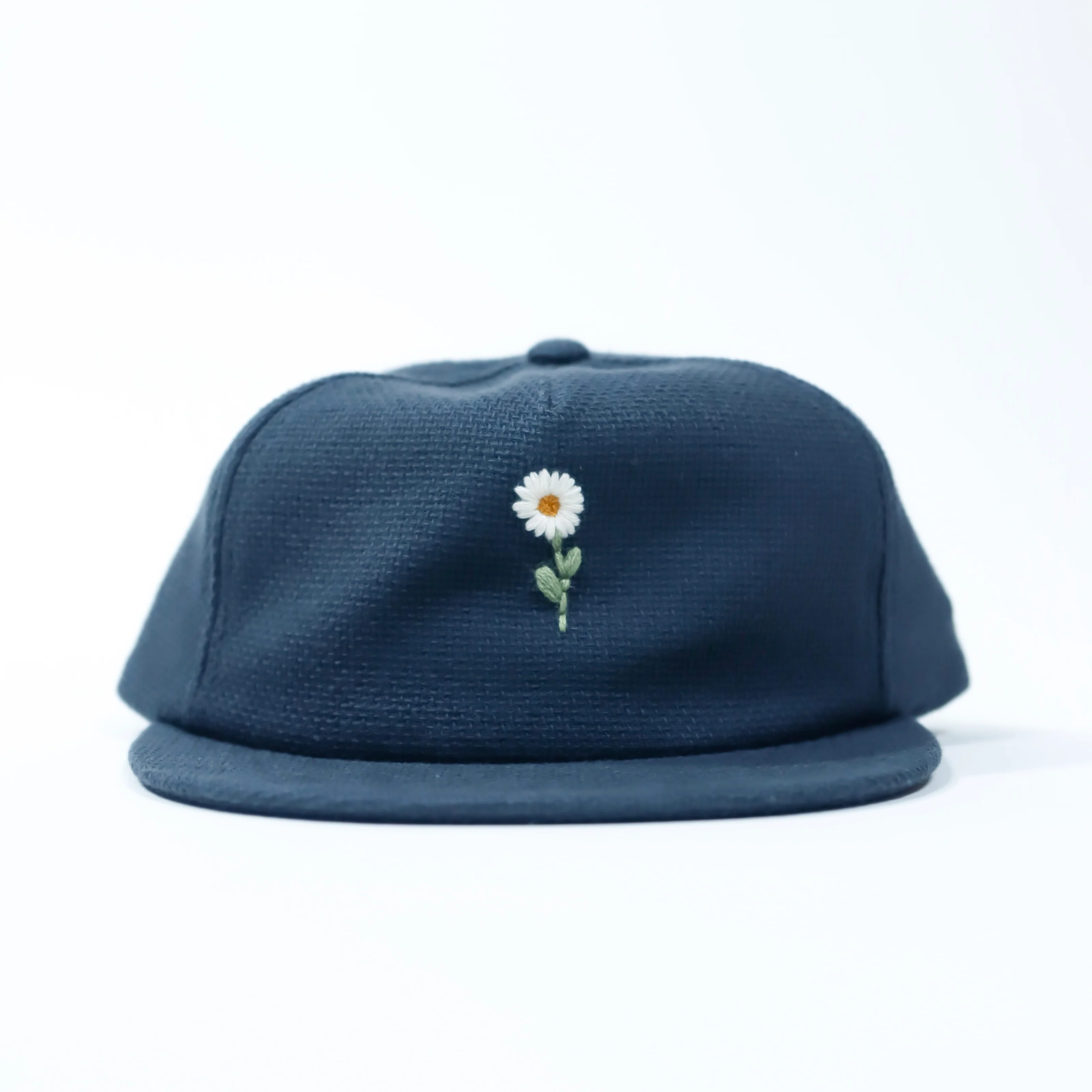 Portuguese Flannel - Piquet Flower Cap in Navy