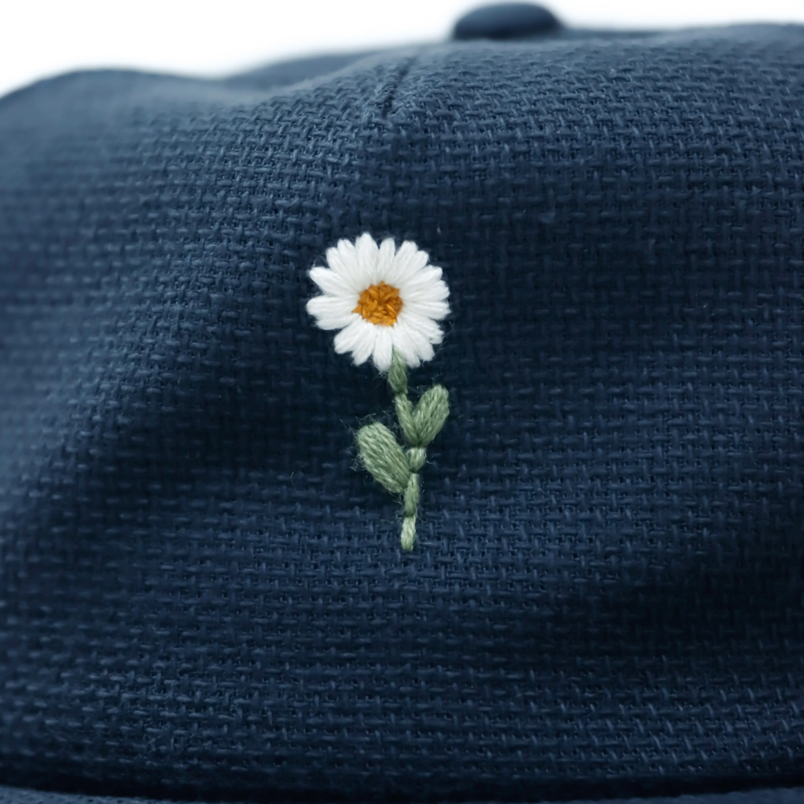 Portuguese Flannel - Piquet Flower Cap in Navy - Image 3
