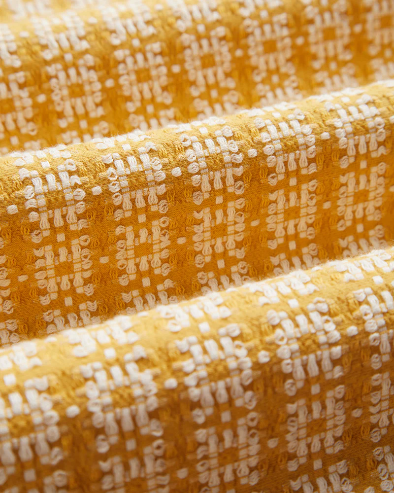 Portuguese Flannel - Polen Camp Collar in Yellow - Image 4