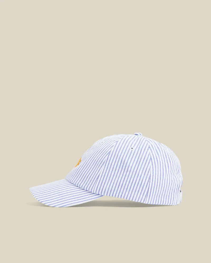 Portuguese Flannel - Seersucker Hat in Blue Stripe - Image 2