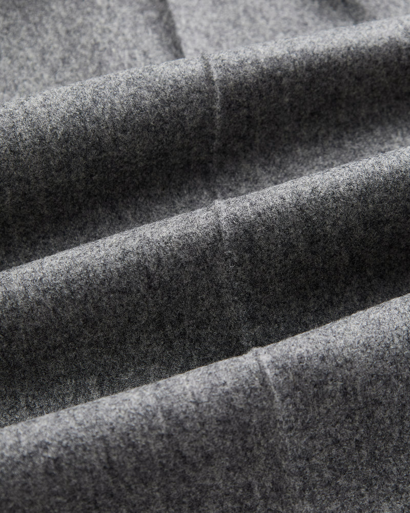 Portuguese Flannel - Single Pleat Trousers in Grey Wool - Image 5