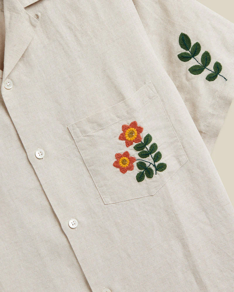 Portuguese Flannel - Spring Embroidery Camp Collar - Image 3
