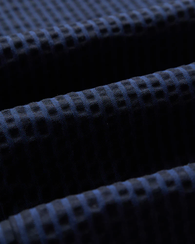 Portuguese Foannel - Atlantico Blazer in Navy Seersucker - Image 5