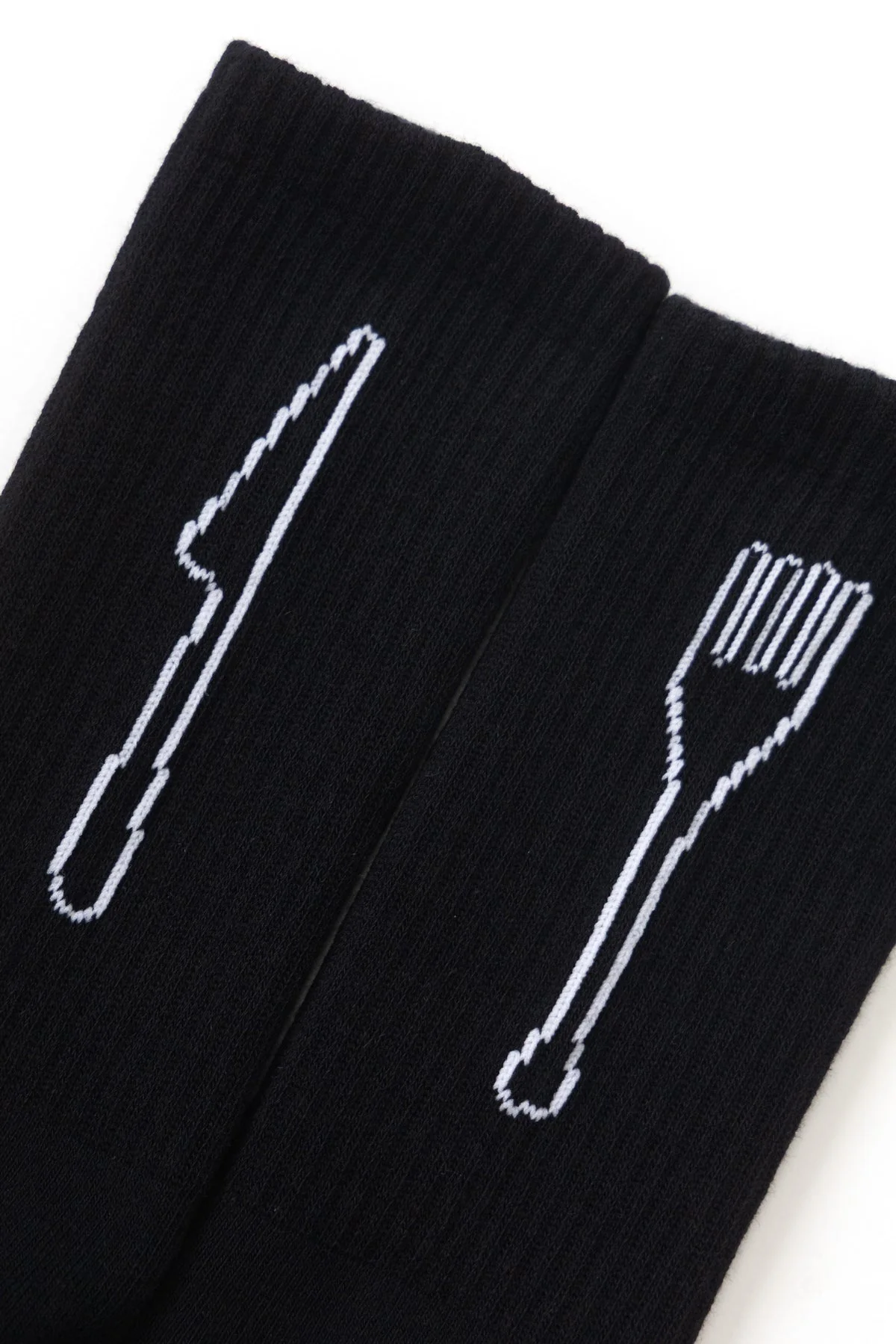 Service Works - Knife & Fork Socks in Black - Image 2