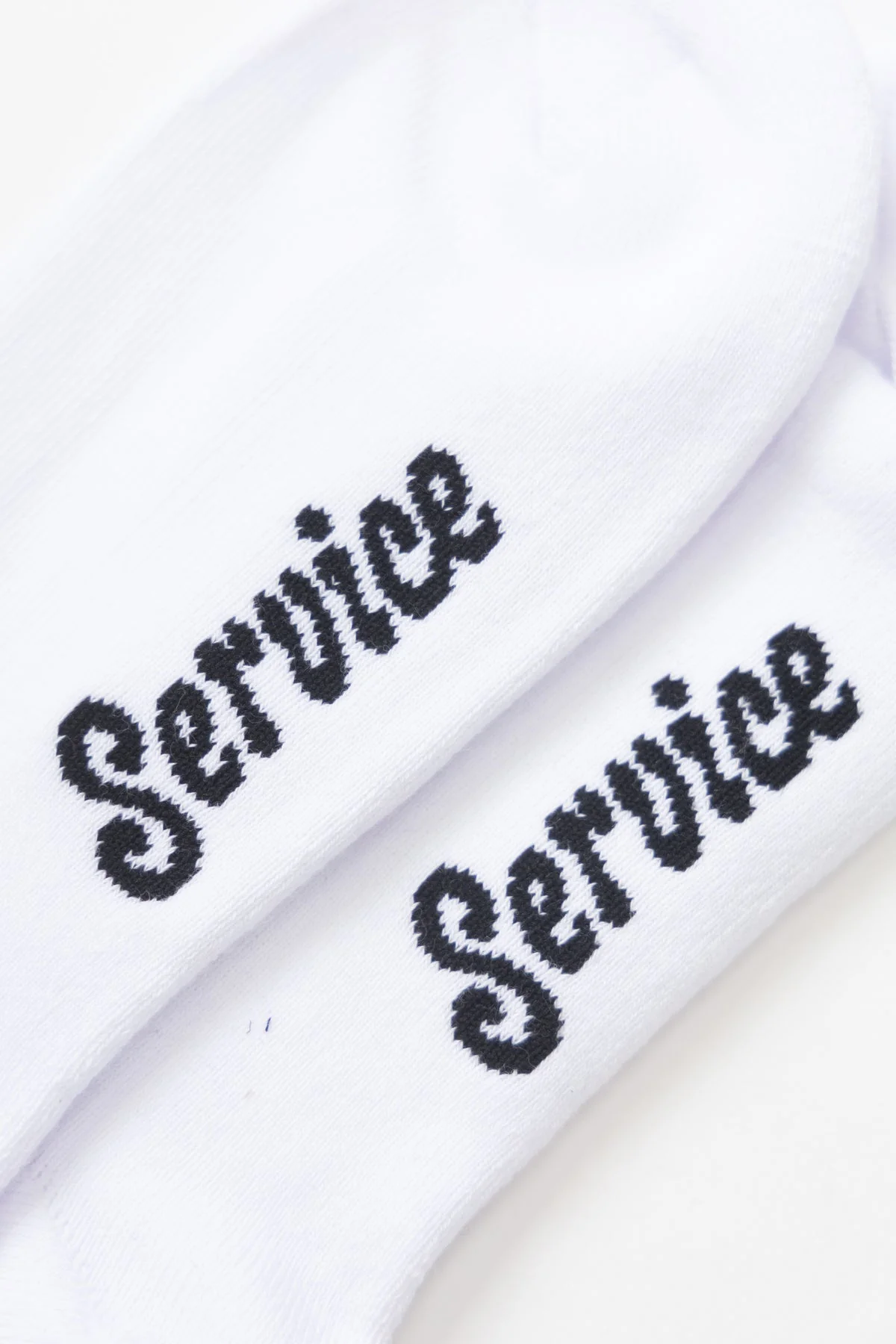 Service Works - Knife & Fork Socks in White - Image 3