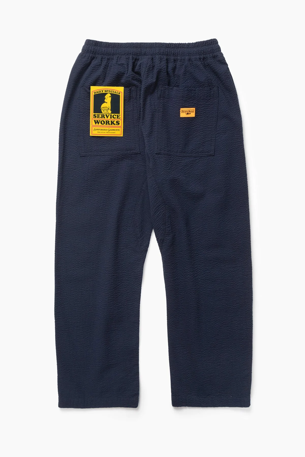 Service Works - Seersucker Chef Pants in Dark Navy - Image 2