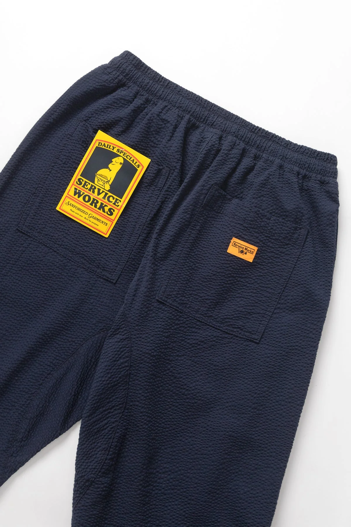 Service Works - Seersucker Chef Pants in Dark Navy - Image 4