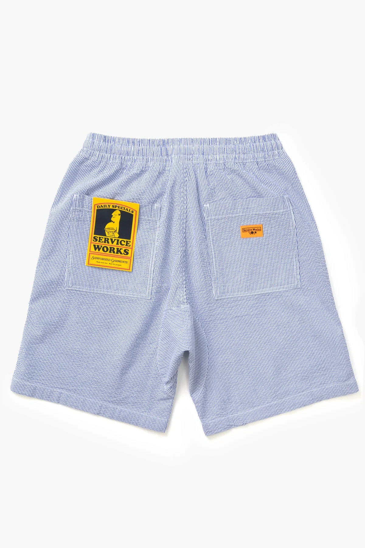 Service Works - Seersucker Chef Short in Navy Stripe - Image 2