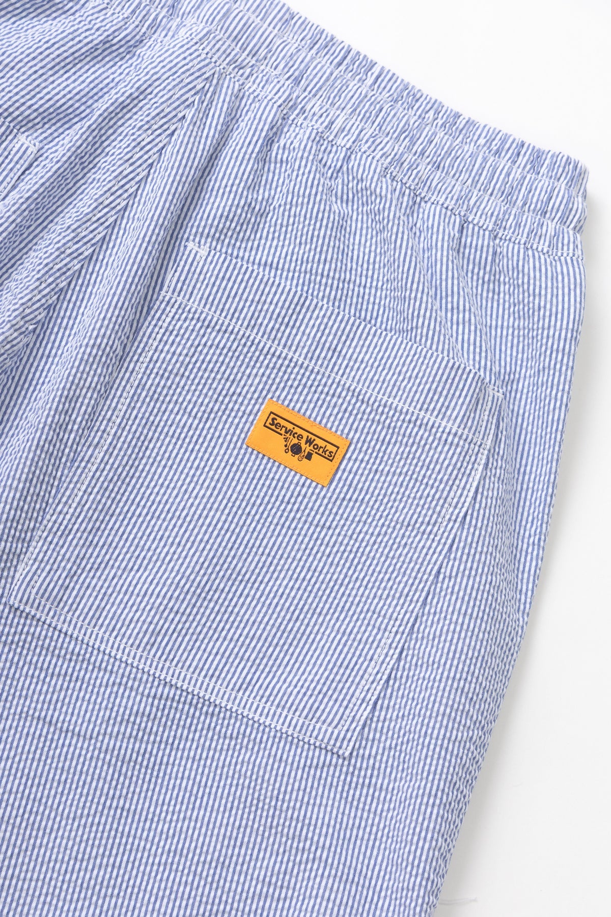 Service Works - Seersucker Chef Short in Navy Stripe - Image 4