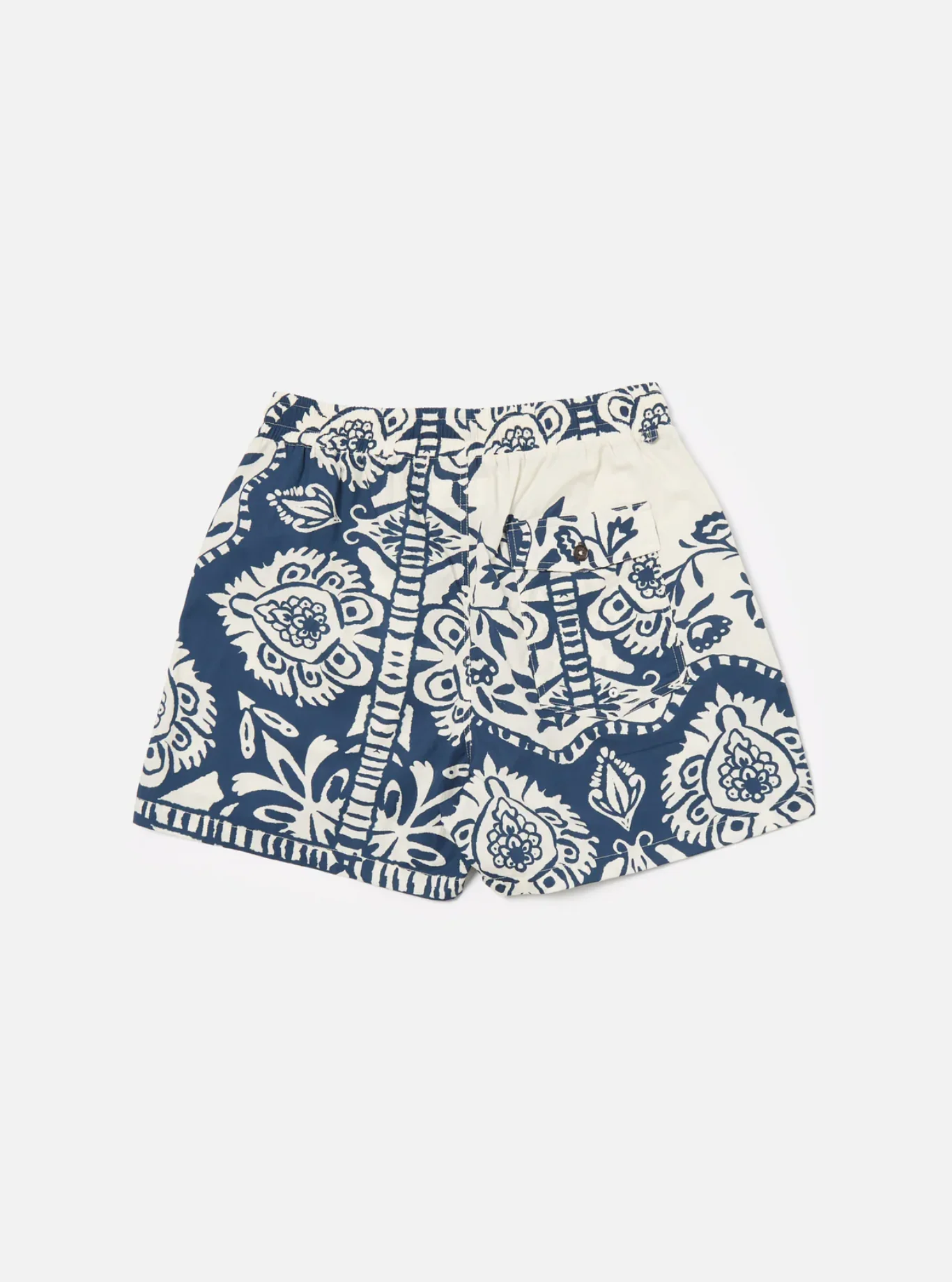 Universal Works - Action Short in Navy Island Print Cotton - Image 2