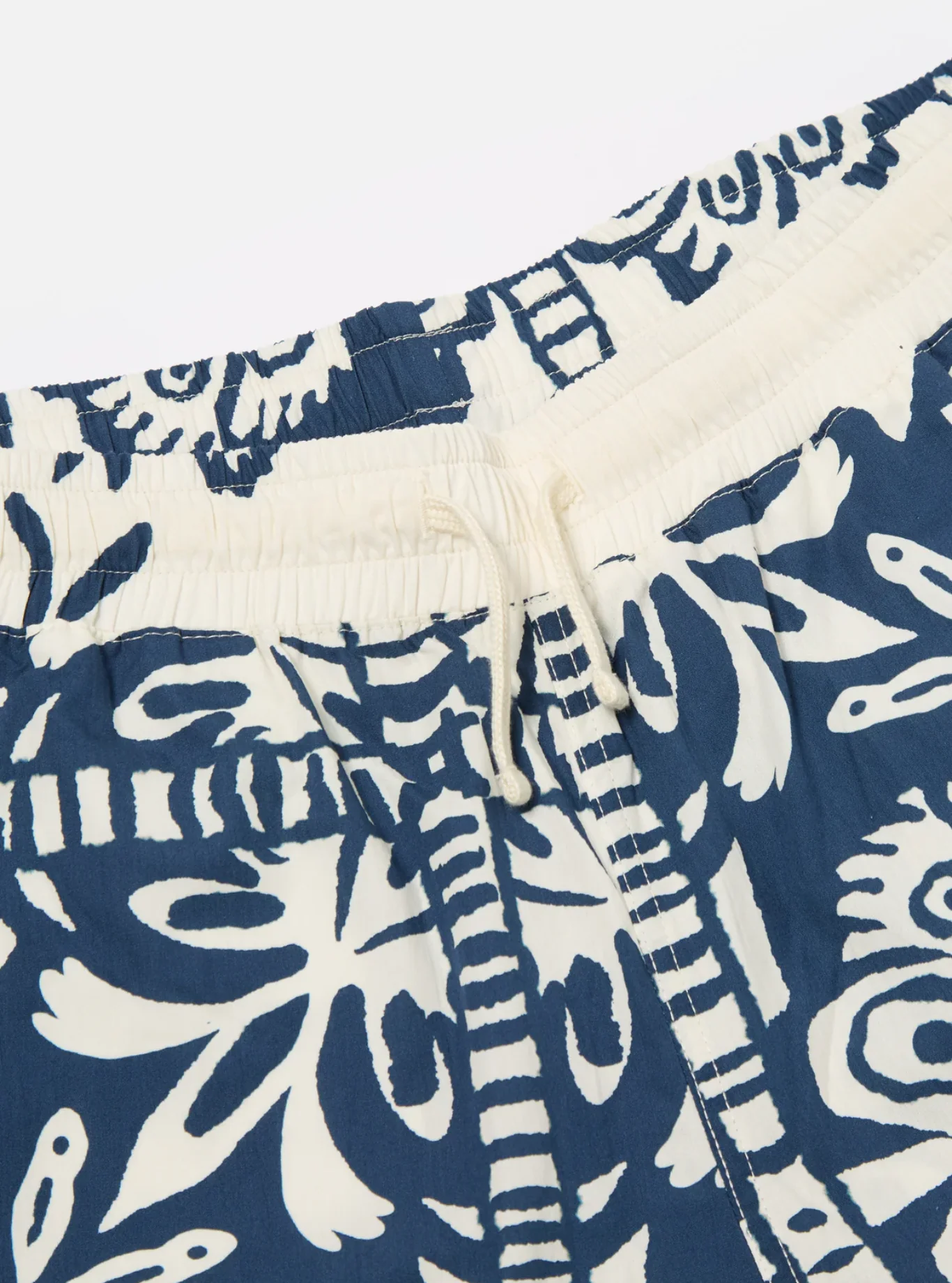 Universal Works - Action Short in Navy Island Print Cotton - Image 3