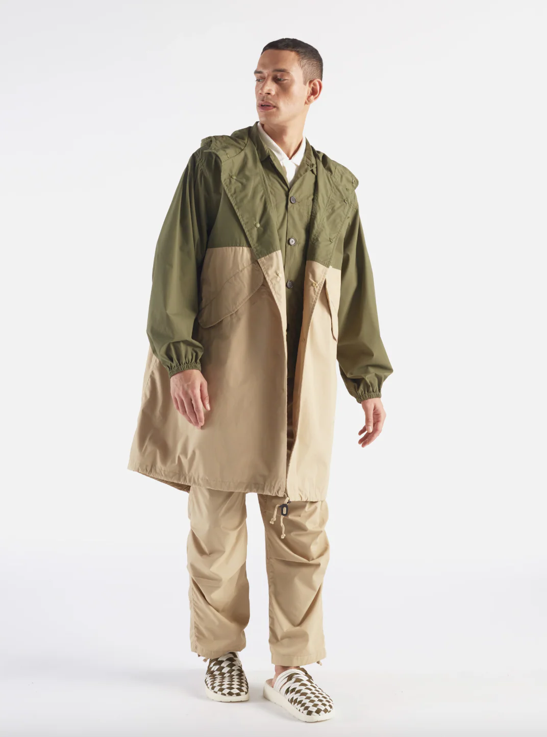 Universal Works- Beach Parka Olive/Sand - Image 4