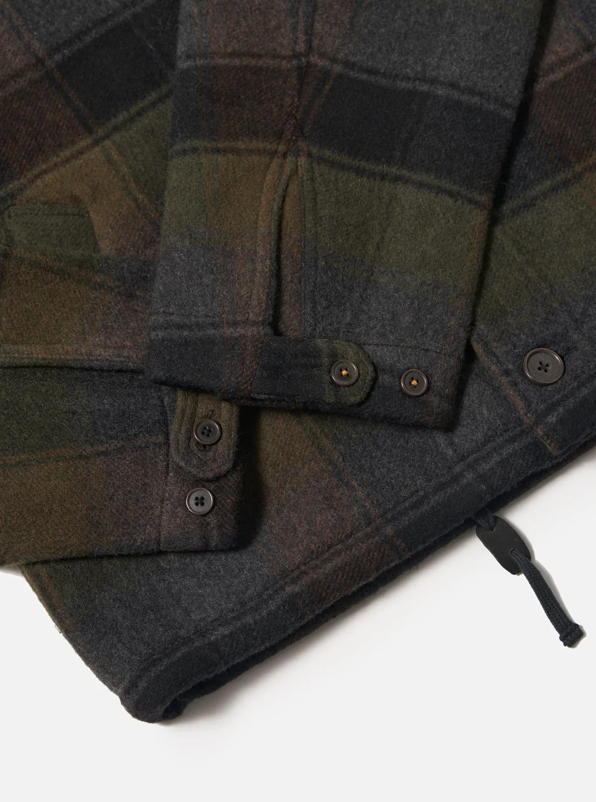 Universal Works - Berlin Wool Check Wayfarer Jacket in Black/Brown - Image 5