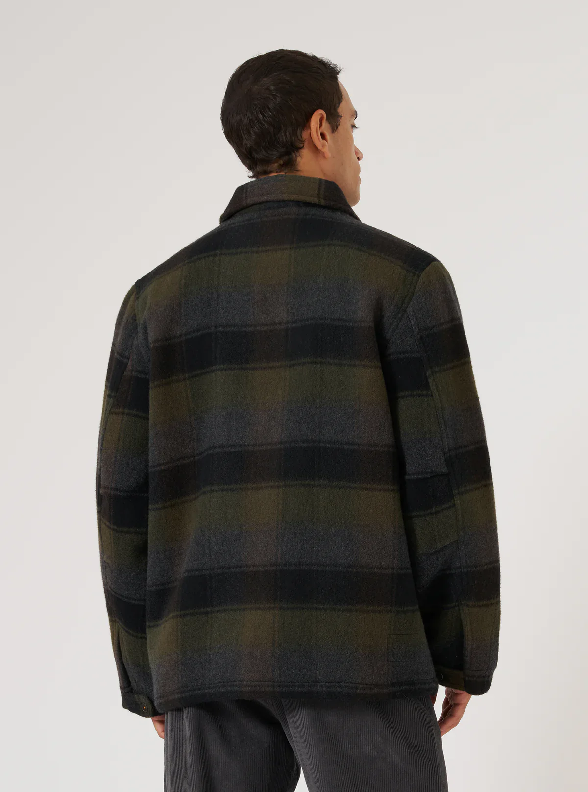 Universal Works - Berlin Wool Check Wayfarer Jacket in Black/Brown - Image 8