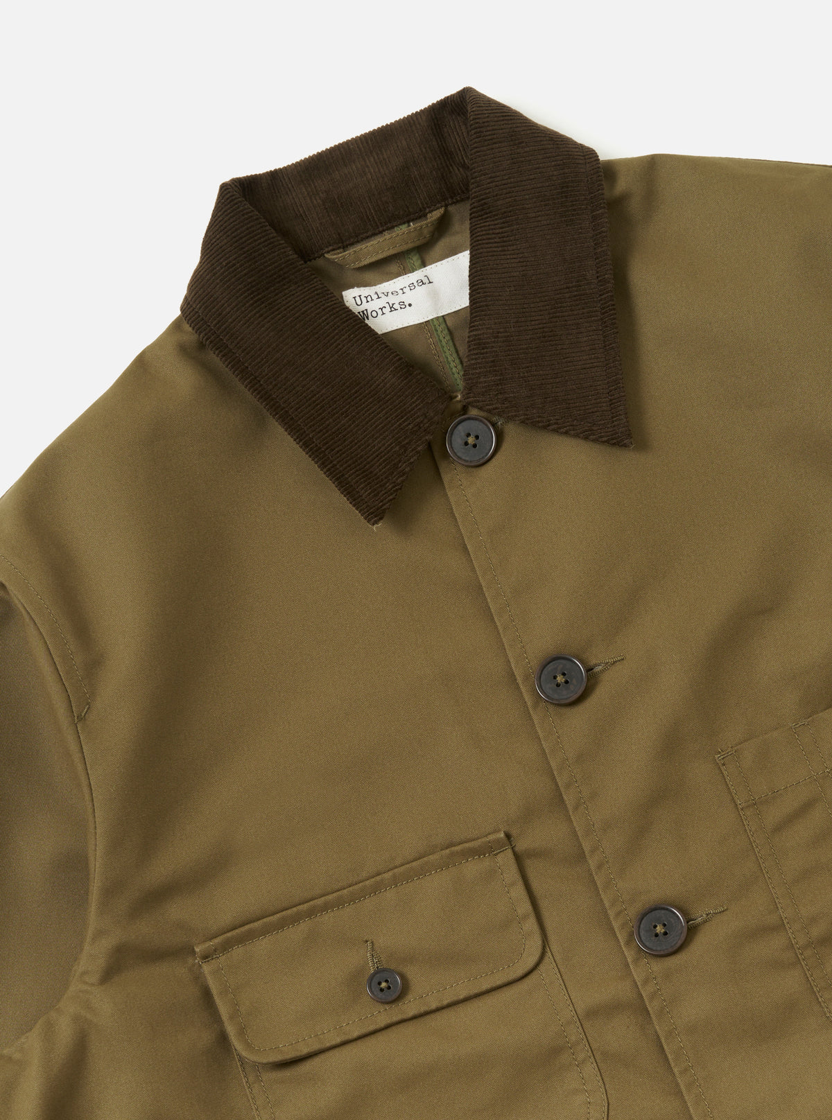 Universal Works - Brushed Polytech Merchant Jacket in Khaki - Image 3