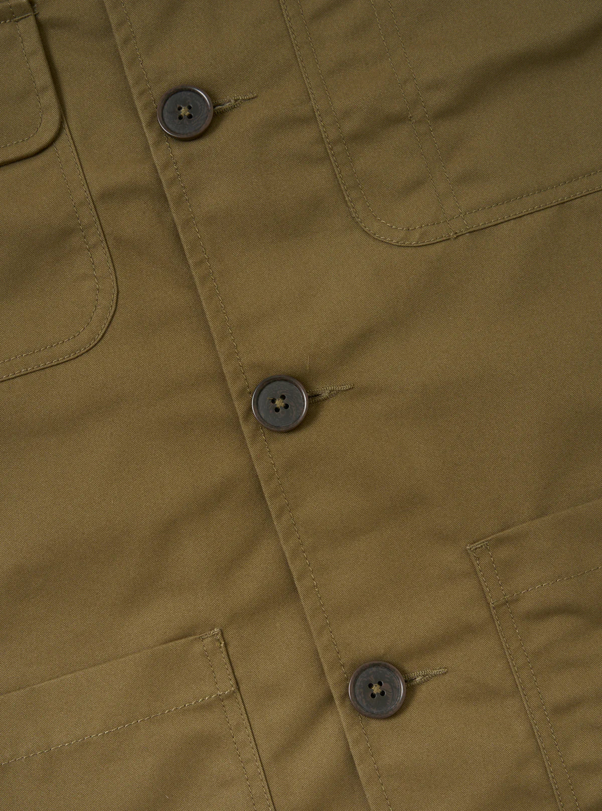 Universal Works - Brushed Polytech Merchant Jacket in Khaki - Image 4