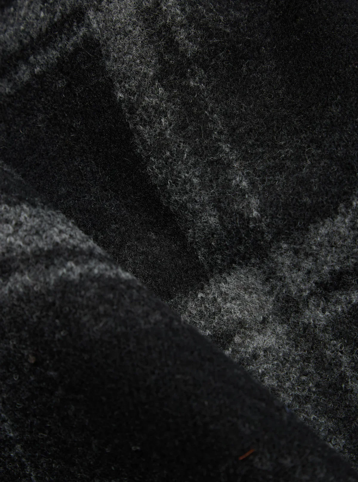 Universal Works - Button Front Bomber in Grey Moh Check Fleece - Image 6