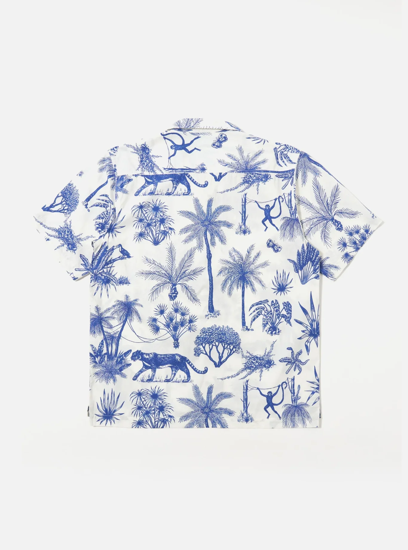Universal Works - Camp Shirt in White Jungle Toile Poplin - Image 2