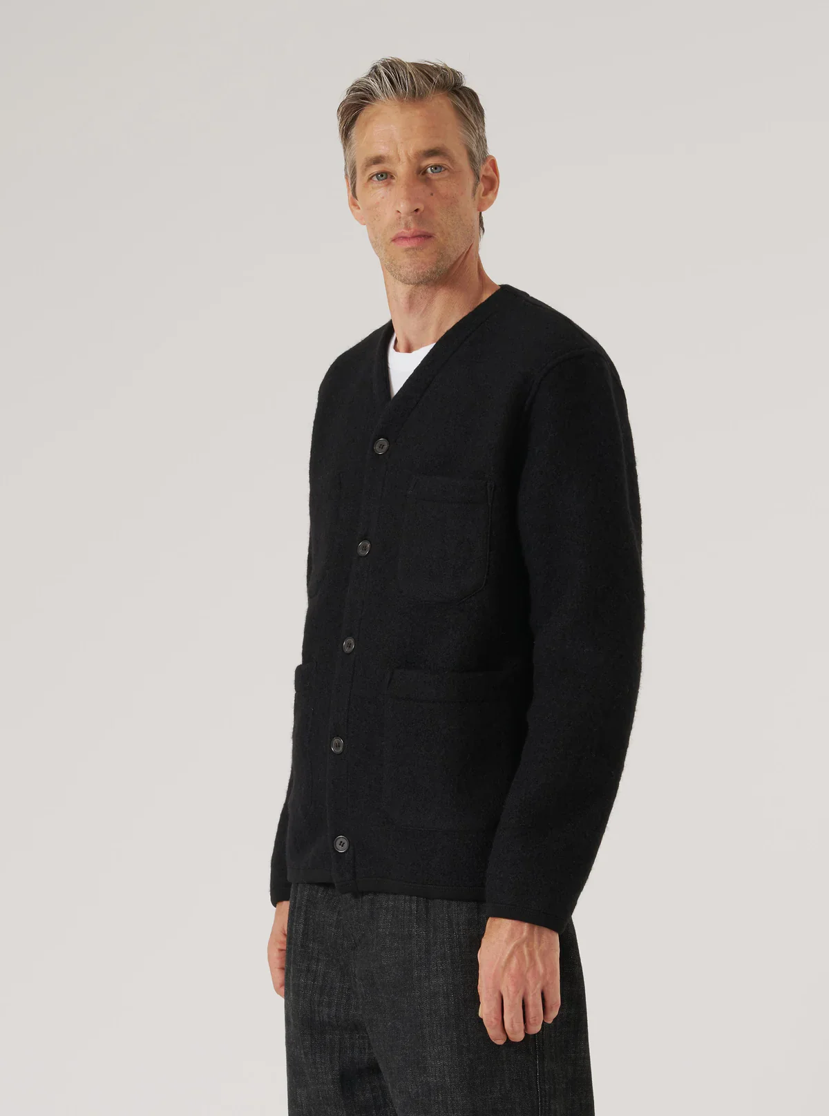 Universal Works - Cardigan in Black - Image 6