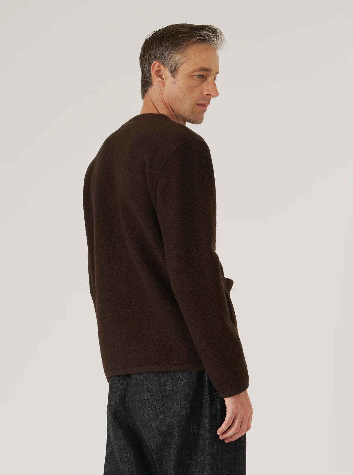 Universal Works - Cardigan in Brown - Image 8