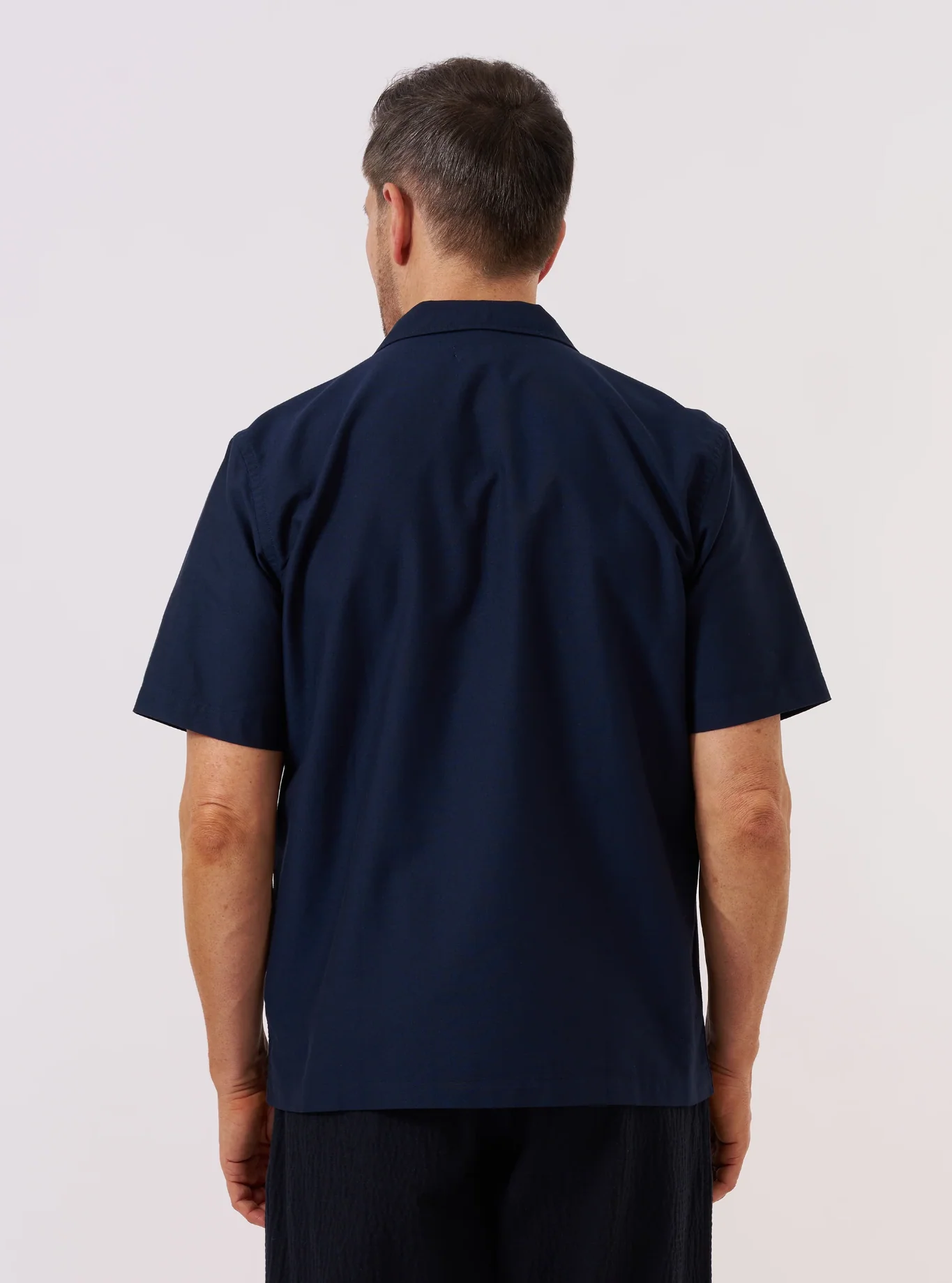 Universal Works - Tropicana Shirt in Navy Classic Oxford - Image 6