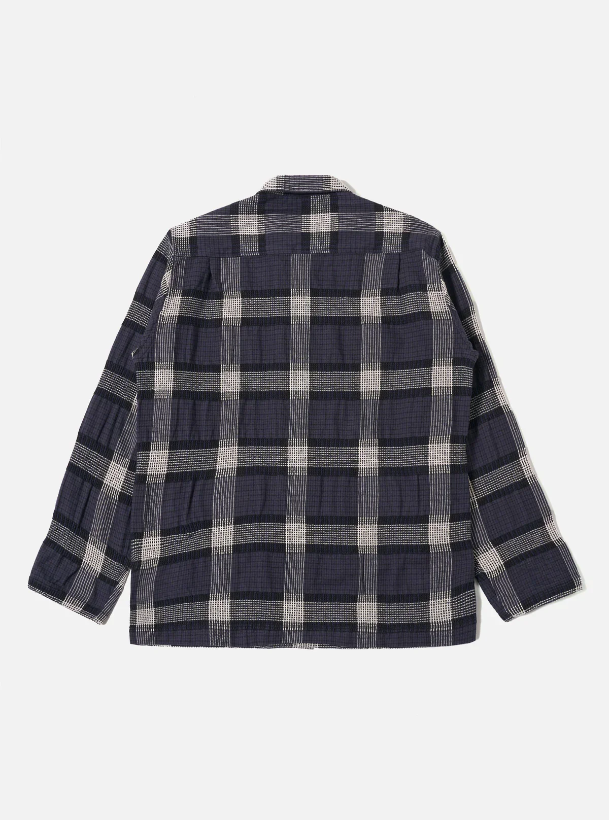 Universal Works - Easy Overshirt in Charcoal Polka Check - Image 2