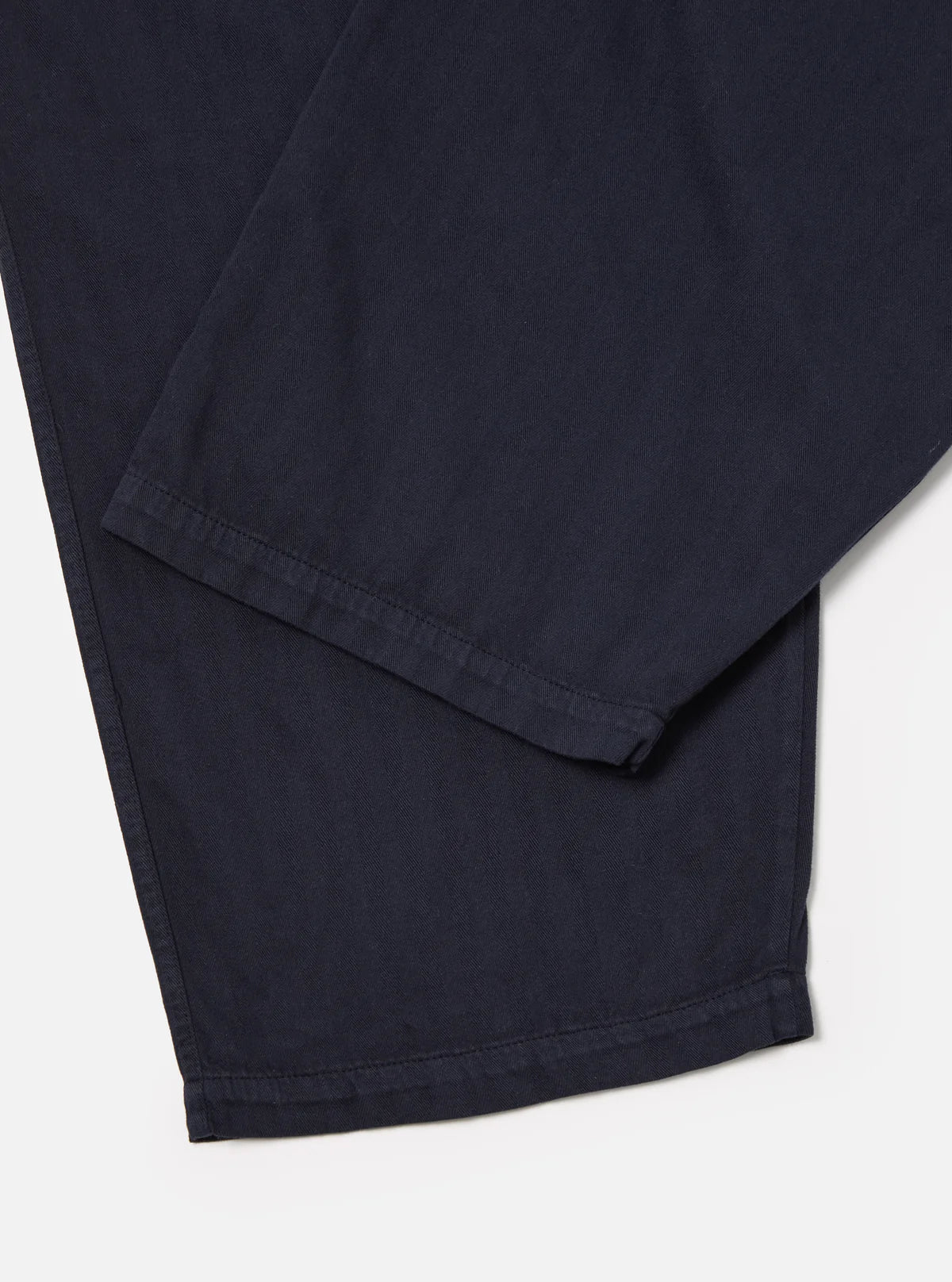 Universal Works - Hi Water Trouser in Dark Navy Herringbone Cotton - Image 5