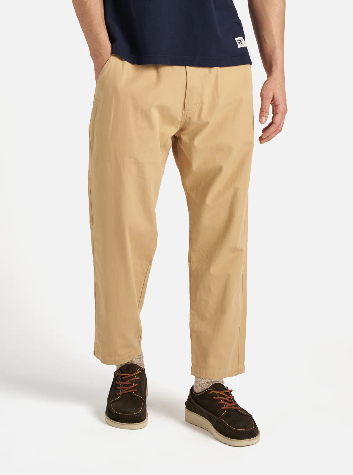 Universal Works - Hi Water Trouser in Dark Sand Summer Canvas - Image 7