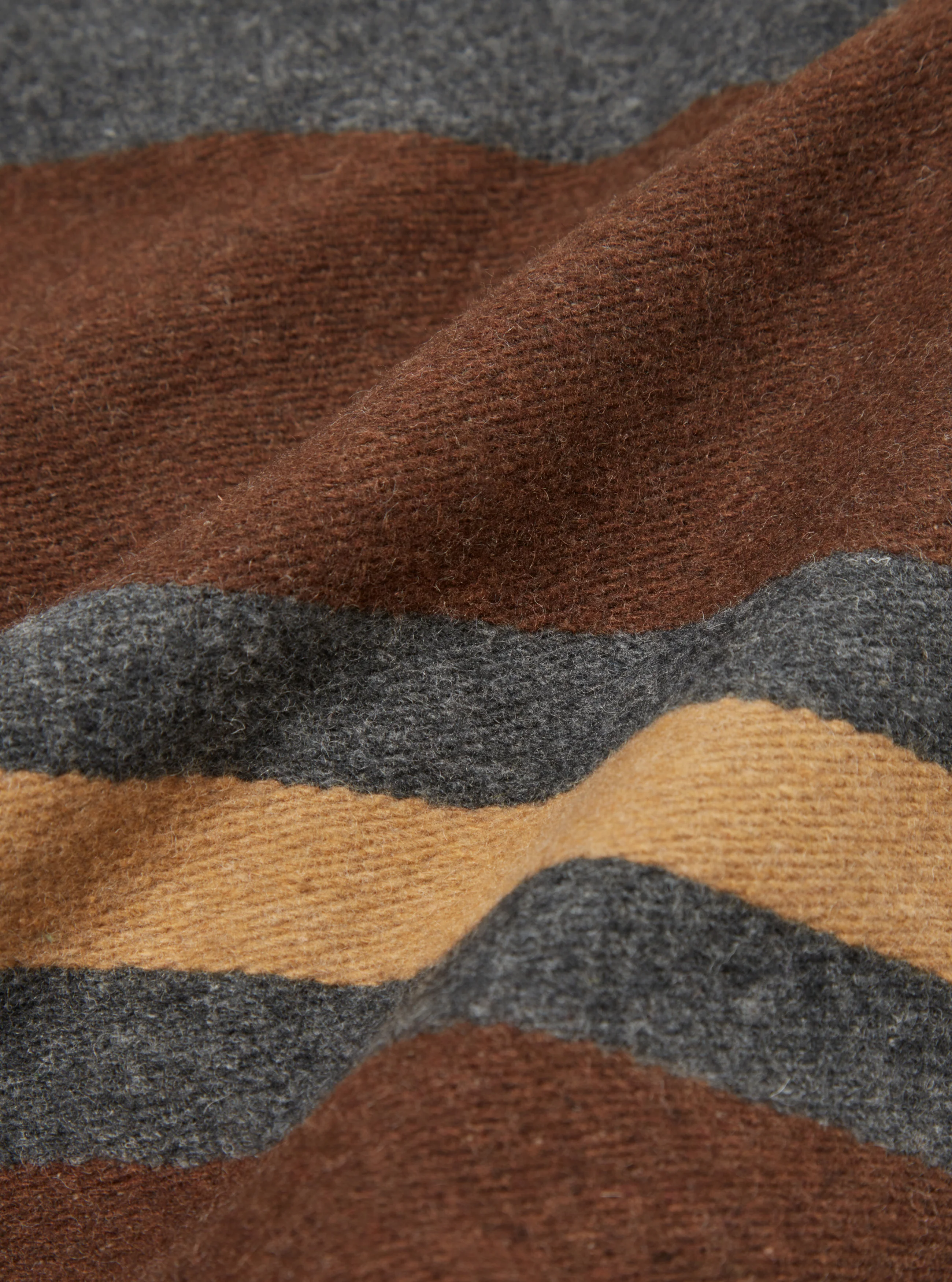 Universal Works- Kyoto Work Jacket in Charcoal Stripe Blanket Wool - Image 3