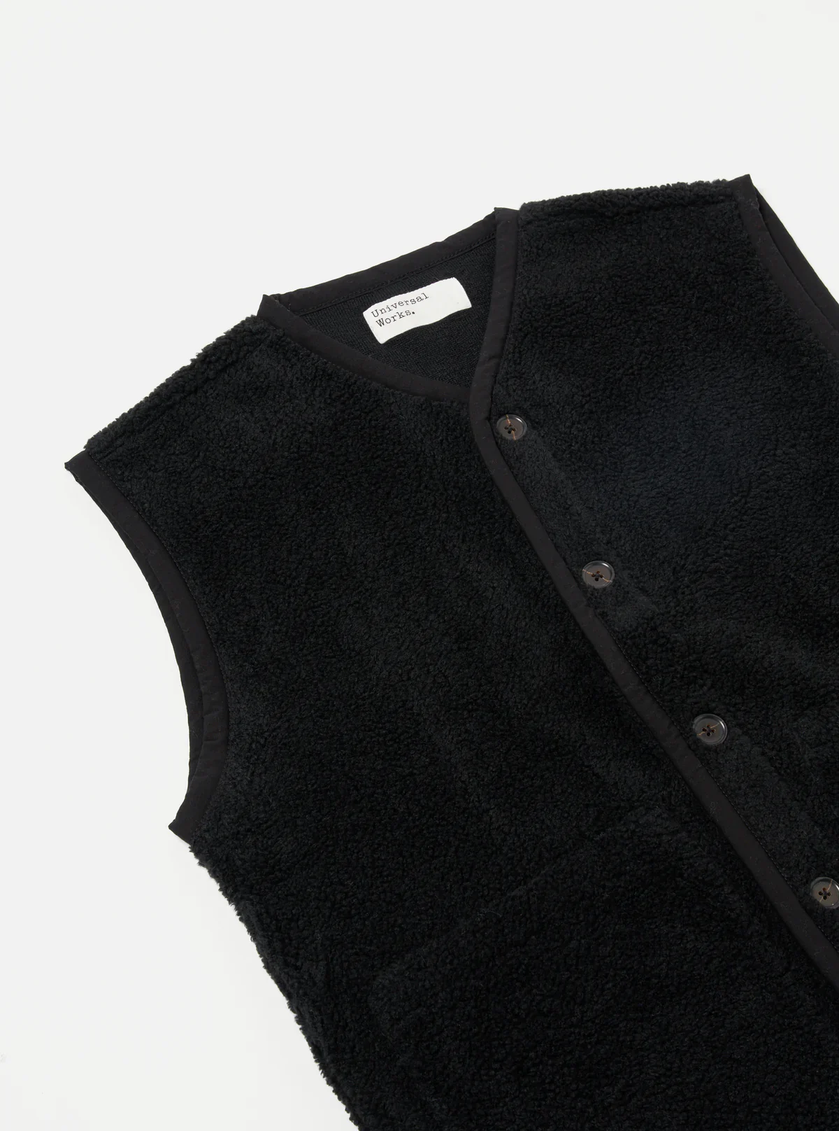 Universal Works- Lancaster Gillet in Black Montain Fleece - Image 3
