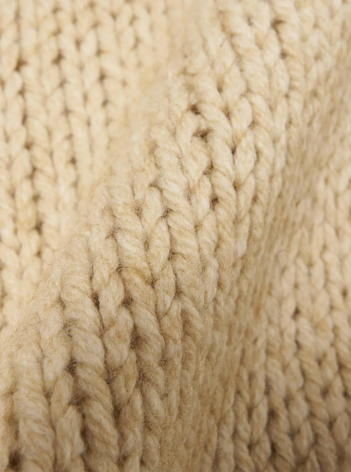 Universal Works - Langdale Cardigan Sand Chunky Knit Stripe - Image 6