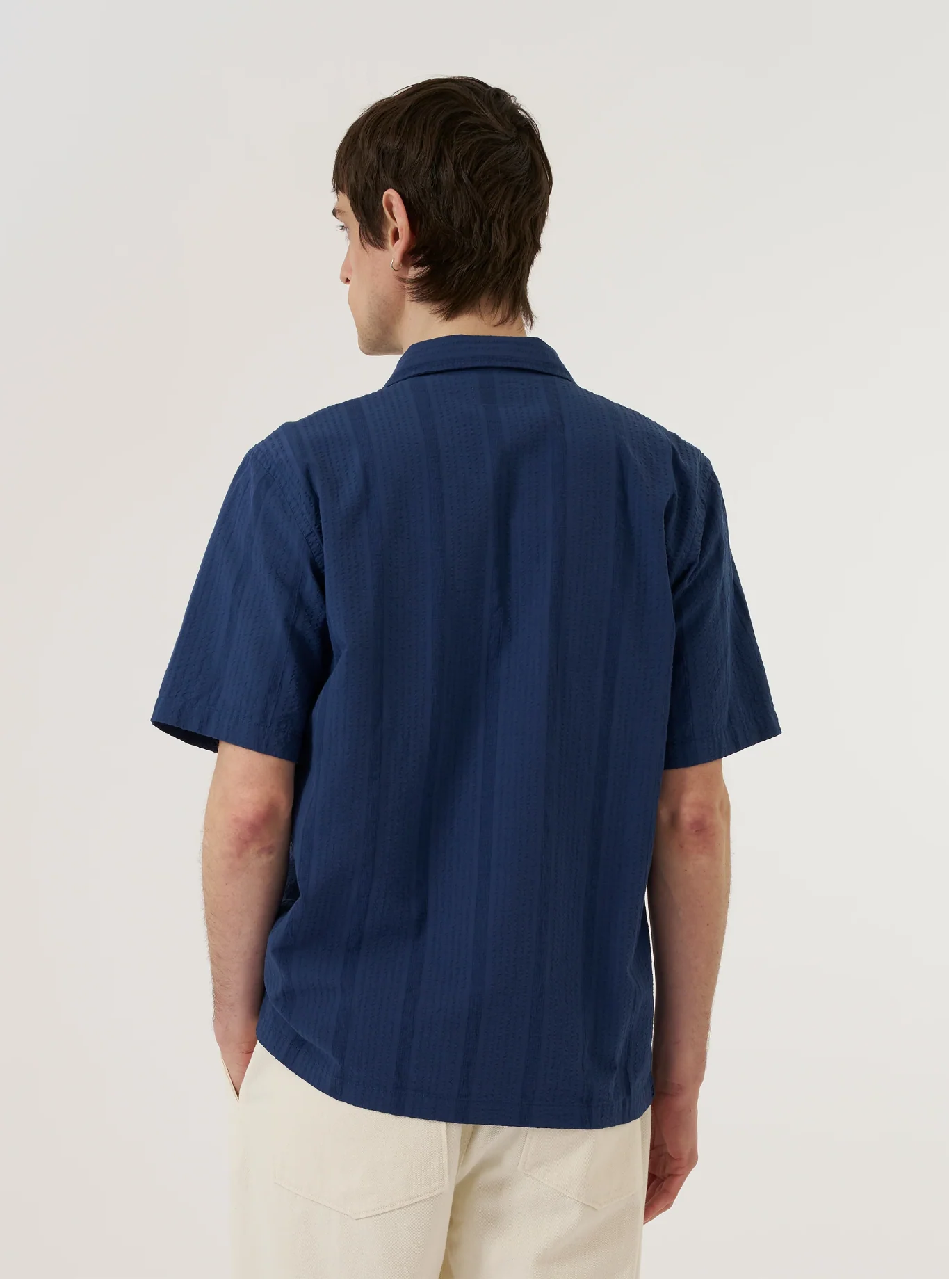 Universal Works - Road Shirt in Blue Maui Cotton - Image 5