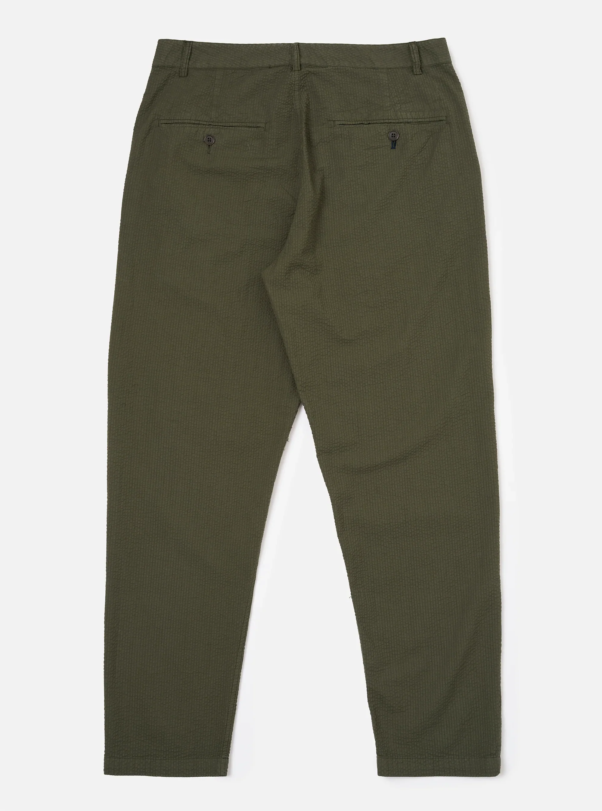 Universal Works - Merida Seersucker Military Chino in Olive - Image 2